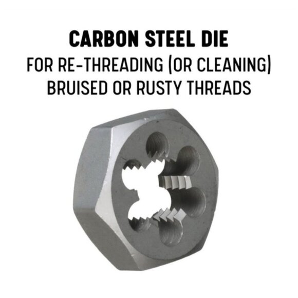 Aceteel UNF 5/8"-18 High Speed Steel Hand Tap & Carbon Steel Die Set - Picture 2 of 10